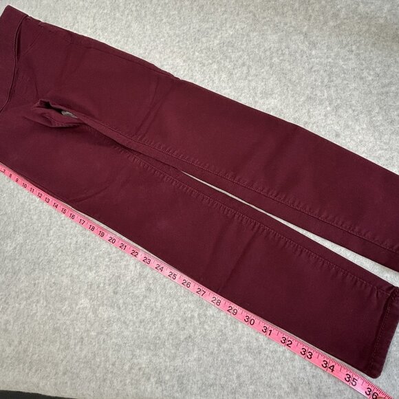 NO BOUNDARIES Skinny Pants XS/XCH(1) Wine Stretch Pull-On Low Rise - Picture 5 of 11